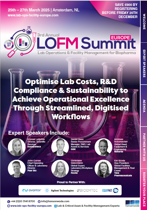 Brochure Cover Page - 3rd Lab Operations & Facility Management for Biopharma Europe 2025